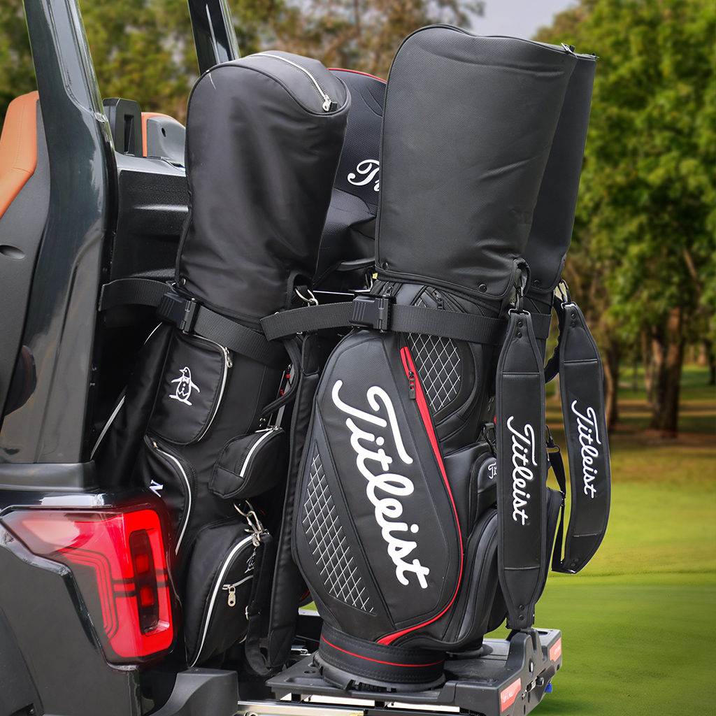 Evolution D-Max, holder for 4 golf bags, golf bag holder extension